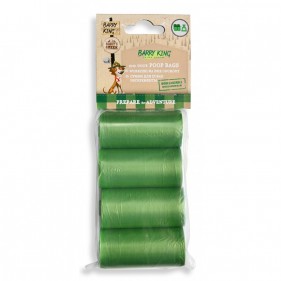 Barry King Woreczki na psie odchody, 4 rolki x 20 szt, zielone, biodegradowalne
